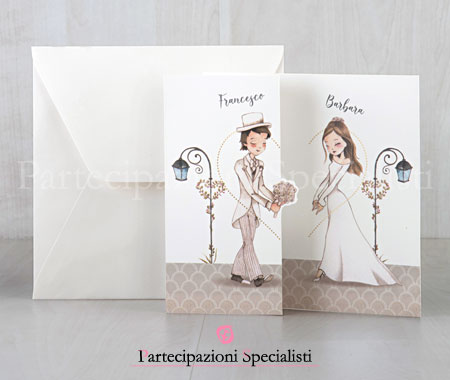 Partecipazione Spiritosa Vintage in stile Bohemien