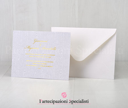 Partecipazioni Urban effetto legno bianco