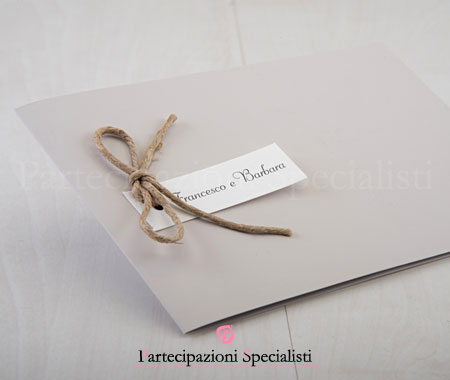 Partecipazione Elegante Grigio Perla