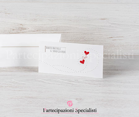 Partecipazioni matrimonio Shabby Chic Bianche