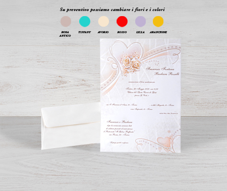 Inviti Matrimonio Personalizzabili con Fiori–Campione Gratis