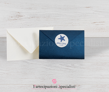 Partecipazioni Matrimonio tema Mare Blu – Campione Gratis