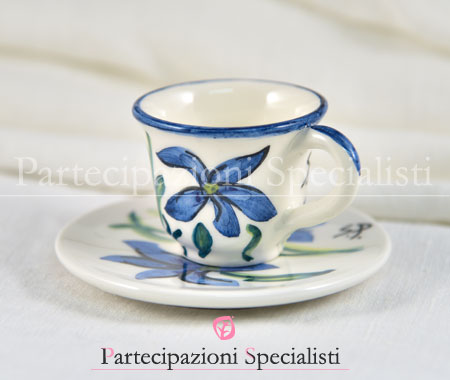 Tazzine caffè personalizzate con fiori blu classico colore del 2020
