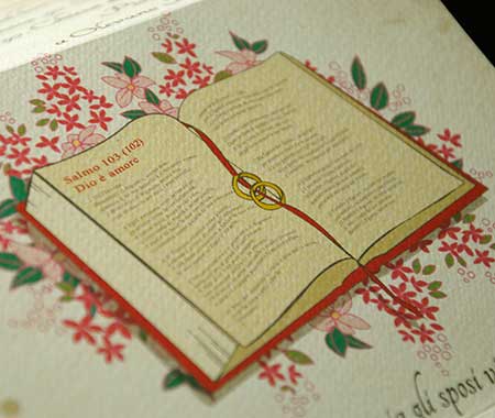 Partecipazioni con Pergamena e Bibbia Personalizzabili