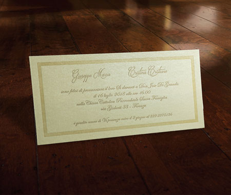 Partecipazione Eleganti di Lusso Letter Press
