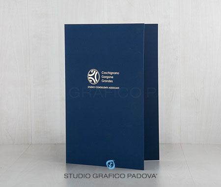 Cartelline eleganti blu di Prussia e lamina Platino