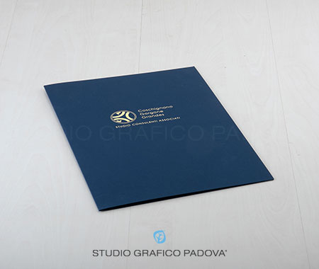 Cartelline eleganti blu di Prussia e lamina Platino