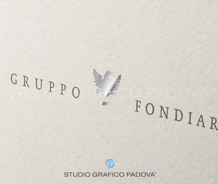 Cartelle personalizzate cartoncino color Avorio, logo laminato