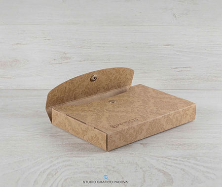 Box Raccoglitori Ecologici eleganti in cartoncino riclato, raccoglitore steso.