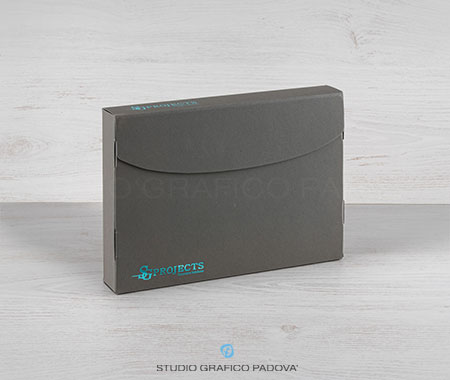 foto Box Raccoglitori Eleganti Grigio Antracite e Tiffany